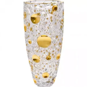 Фото ваза bohemia lisboa 350мм gold (9162)