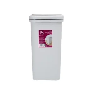 Фото мусорное ведро mvm bin-04 серое 15л (bin-04 15l gray)
