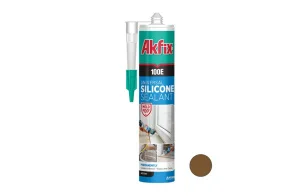 Силікон Akfix 100Е універсальний коричневий 280мл (SA044)