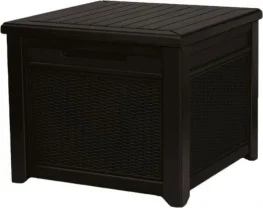 Стол-ящик Keter Cube Rattan 208л коричневый (7290106924840)