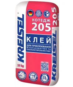 Смесь для приклеивания МВ и ППС Kreisel 205 Коттедж 25кг