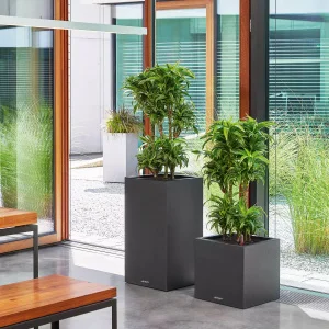 Вазон Lechuza Canto Stone High 40 світло-бежевий 40x40x76см 29л (13621)