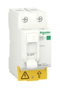Пристрій захисного відключення Schneider R9R52263 2-п RESI9 63A АС 100mA (R9R52263)