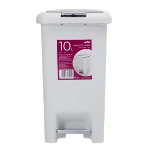 Фото мусорное ведро mvm bin-01 серое 10л (bin-01 10l gray)