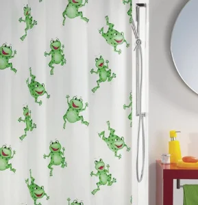Шторка для ванної Spirella Frogtime Pvc зелена 180x200см (10.06487)