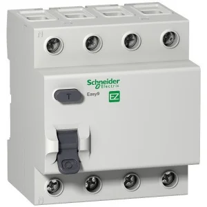 Пристрій захисного відключення Schneider Electric Easy9 4Р 40А 30мА тип АС (EZ9R34440)