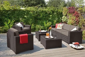 Набір меблів Allibert California 3 seater коричневий