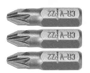 Біта викруткова STHOR Pozidriv PZ2x25мм 3шт (65471)
