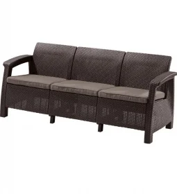 Софа Allibert Corfu love seat max коричневый (3253929120770)