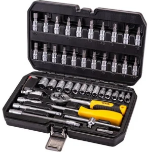 Набір головок торцевих MASTERTOOL 1/4" 4-14мм 46шт (78-2047)