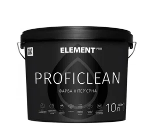 Фарба інтер'єрна вологостійка Element Pro Proficlean матова біла 10л