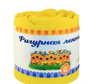Бордюрна стрічка фігурна Геодор 15x900 см жовта