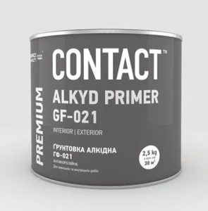 Грунт антикорозійний Dnipro Contact ГФ021 напівматовий сірий 2,5кг