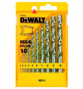 Набір свердел по металу DeWALT HSS-G 10шт (DT5921)