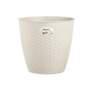 Фото вазон stefanplast natural круглый белый 24х22,2см 6,2л (73470)