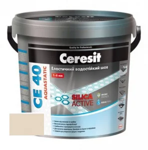 Суміш для заповнення швів Ceresit до 6 мм жасмин 40 CE 40 Aquastatic 5 кг