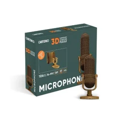 Фото картонный конструктор cartonic 3d puzzle microphone (cartmic)