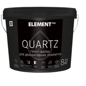 Грунтовка для декоративных штукатурок ELEMENT PRO QUARTZ белый 8кг