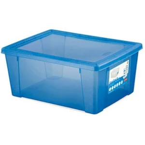 Фото емкость для хранения stefanplast visualbox xl синий 39x29x18см 15л (13123)
