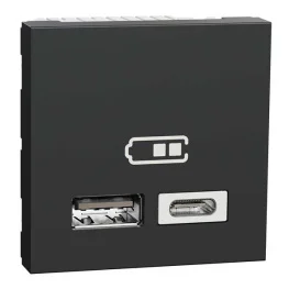 Розетка USB Schneider Unica New NU301854 антрацит