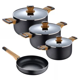 Фото набор посуды bergner earth black 7 предметов (bg-34630-bk)