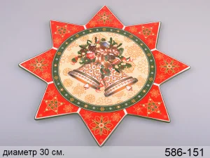 Блюдо фігурне Lefard Новорічна колекція 30 см 586-151