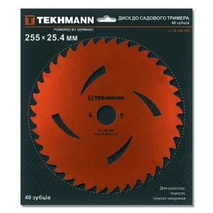 Диск для тримера Tekhmann 255х25,4 мм 40 зубців (40340254)