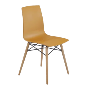 Стілець Papatya X -Treme-S WOX жовтий матовий, бук натуральний лак (3021)