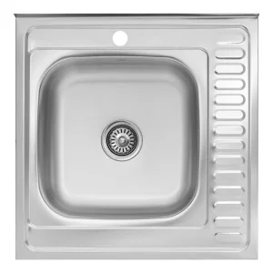 Кухонна мийка накладна Kroner KRP Satin 6060L (CV022823)