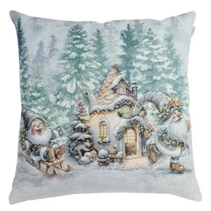 Подушка гобеленова Прованс Казкові гноми-1 Салазки 45x45см (038475)