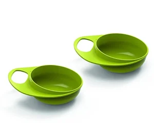 Фото набор детских тарелок nuvita easy eating 2 предмета (nv8431lime)