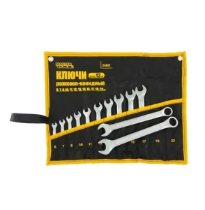 Набір ключів рожково-накидні MasterTool 12 шт, PROF DIN3113 (72-0112)