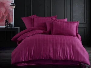 Комплект постільної білизни Hobby Exclusive Sateen Diamond Ekose темна фуксія 200x220см євро (45955_2,0)