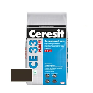 Суміш для заповнення швів Ceresit до 6 мм 131 темно-коричневий CE33 Plus 5 кг