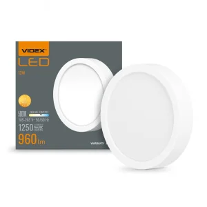 Світильник круглий накладний VIDEX 12W 5000K White (VL-DLRS-125)