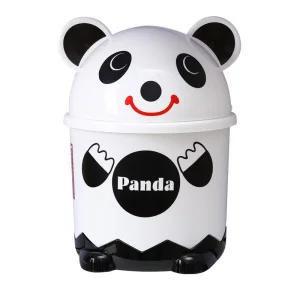 Фото мусорное ведро mvm panda bin-07 белое 7л (bin-07 7l white)