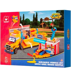 Фото конструктор super wings small blocks buildable vehicle set грузовик и магазин 300 деталей (eu385008)