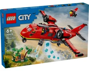 Фото конструктор lego city пожарный спасательный самолет 478 деталей (60413)