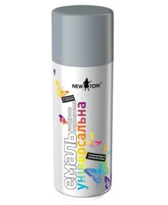 Эмаль-грунт аэрозольная New Ton серый 400мл