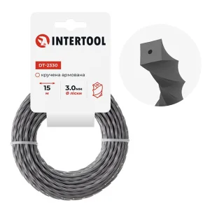 Леска для триммера Intertool квадрат витая армированная 3ммх15м (DT-2330)