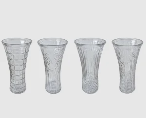 Фото ваза стеклянная vittora vt-v-0010 горный хрусталь 30см в ассортименте (148160)