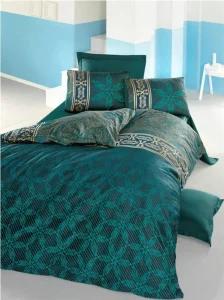 Комплект постільної білизни VICTORIA Sateen ALISA зелений 200x220см євро (28440_2,0)