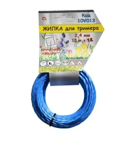 Леска для триммера VIROK крученый квадрат 2,4мм/15м (10V013)