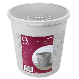 Фото мусорное ведро mvm bin-09 серое 9л (bin-09 9l gray)