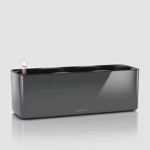 Розумний вазон Lechuza Cube Glossy Triple антрацит глянцевий 14x40x13.5см (13671)