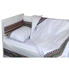 Фото набор в детскую кроватку руно славяночка зеленый