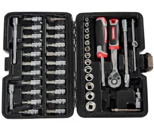 Набір головок торцевих з тріскачкою Vitals 1/4“ 46 предметів (186167)