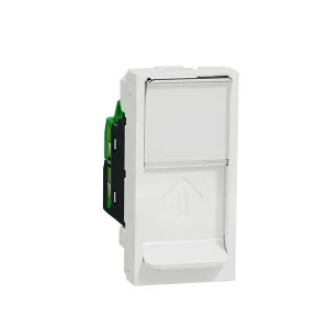 Розетка комп'ютерна Schneider Unica New NU341418 категорія 6 UTP біла