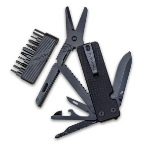 Мини мультитул Roxon KS2E Noir, черное лезвие, черный (KS2ENoir)