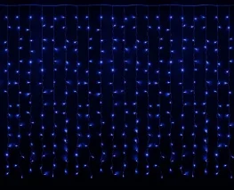 Фото гирлянда внутренняя delux curtain c 320led ip20 синий 3х3м (90017999)